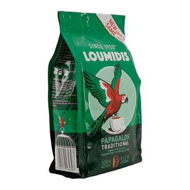 Kaffee Loumidis Papagalos | Griechischer Mokka Kaffee | 100 % natürlich | 194 g