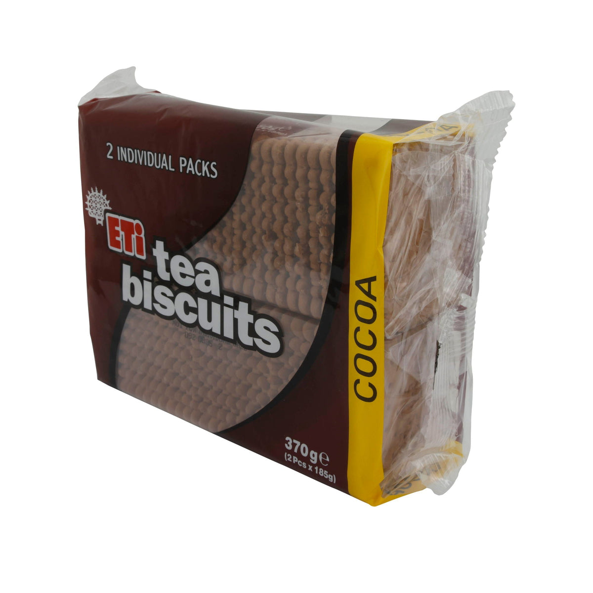 Kakaokekse ETi Tea Biscuits Cocoa | Gebäck | Weizenmehlkekse mit Kakaogeschmack im 2er Pack | 370 g