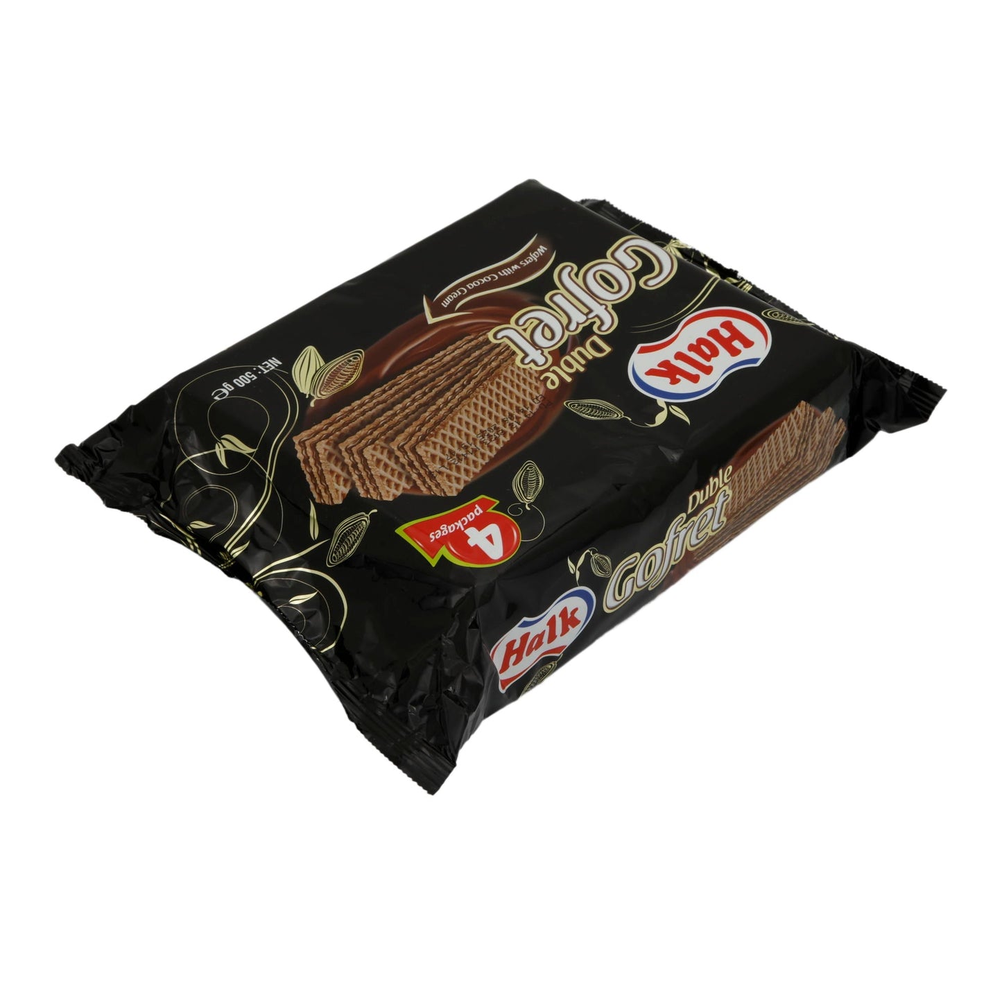 Kakaowaffeln Halk Duble Gofret | Waffel | mit Kakaocreme im 4er Pack | 500 g HALK