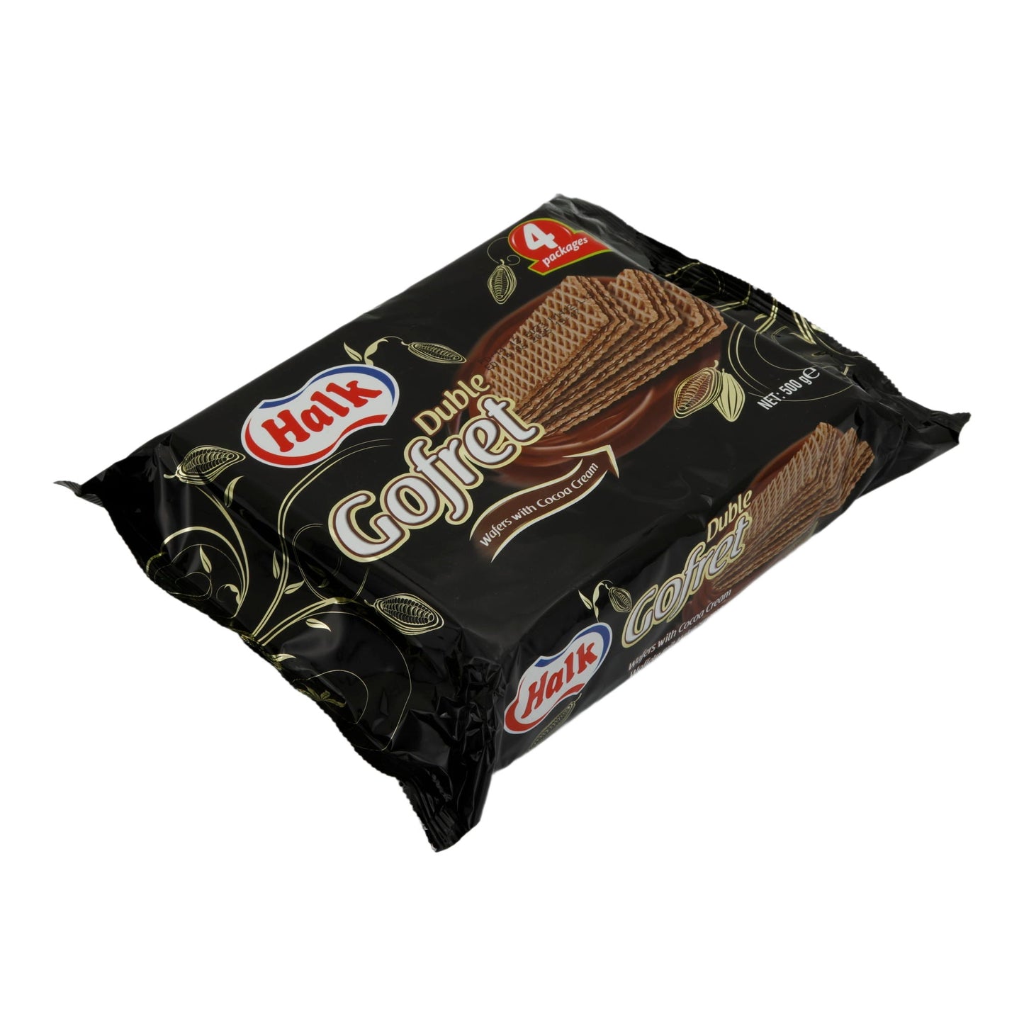 Kakaowaffeln Halk Duble Gofret | Waffel | mit Kakaocreme im 4er Pack | 500 g HALK