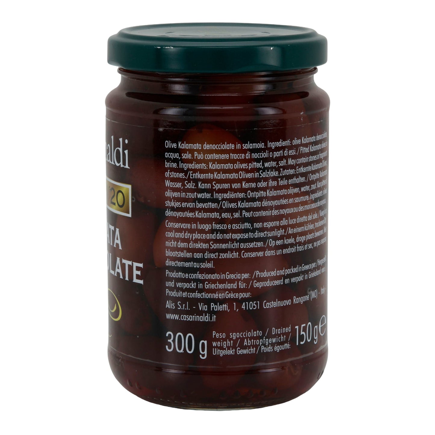 Kalamata - Oliven Casa Rinaldi | entsteint | in Salzlake | 300 g Glas - Taste Your World