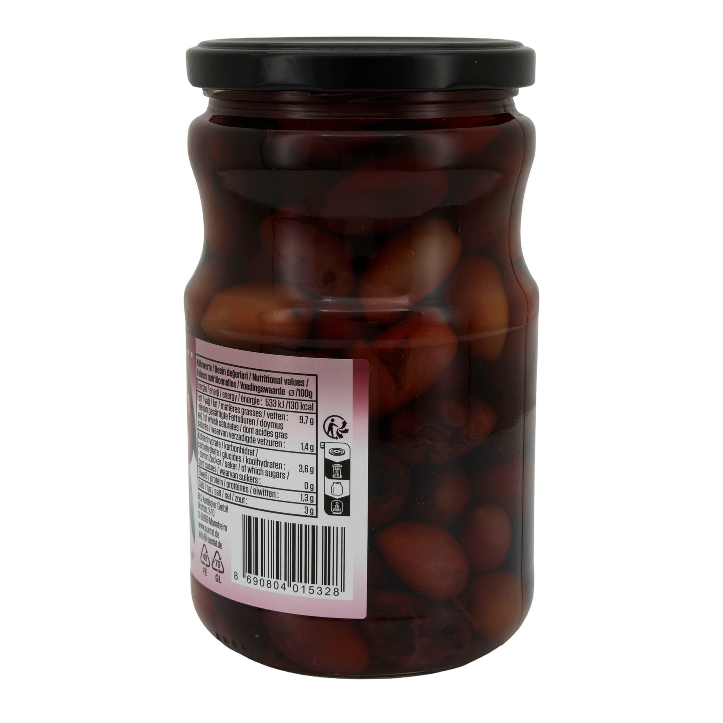 Olive Kalamata Suntat | Con nocciolo | Olive Kalamata greche | 700 g