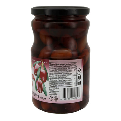 Olive Kalamata Suntat | Con nocciolo | Olive Kalamata greche | 700 g