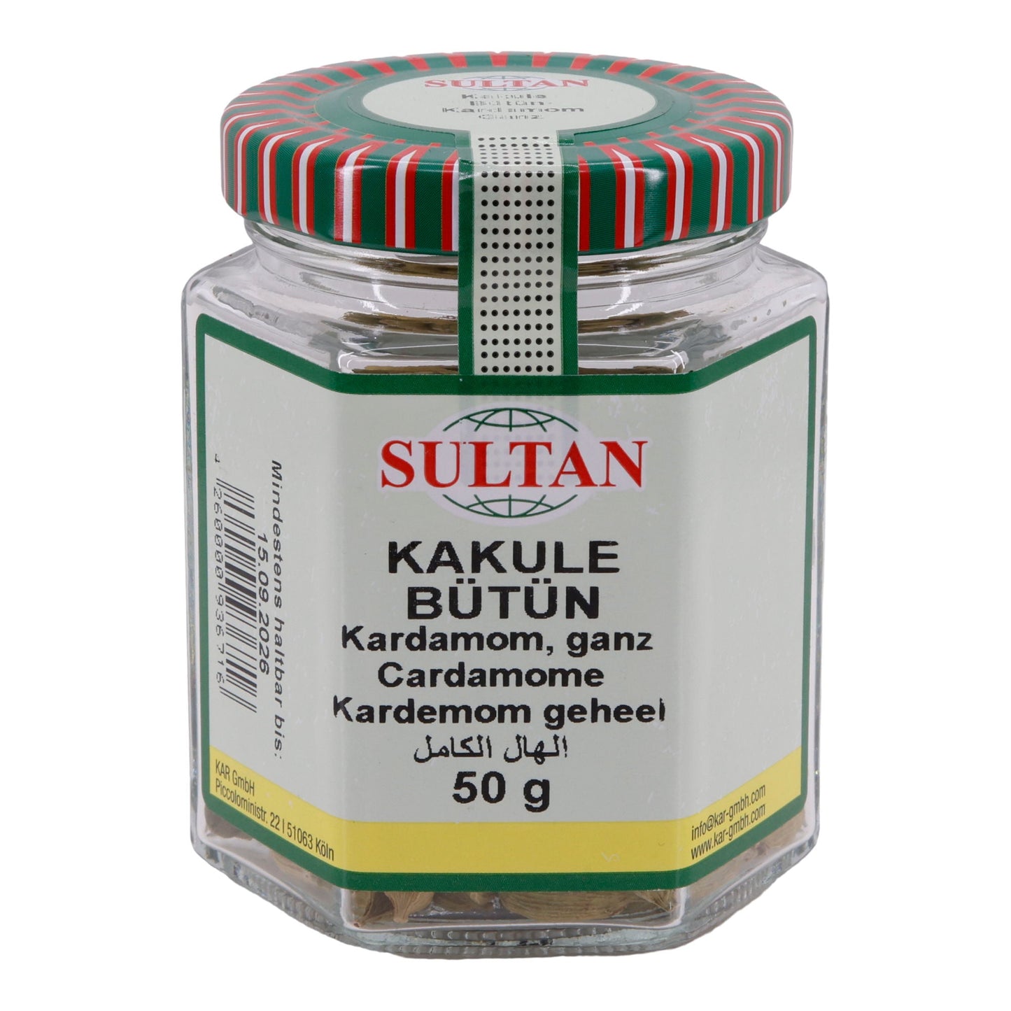 Kardamomo Sultan | Cardamomo intero | Aroma versatile per dolci e piatti salati | 50 g