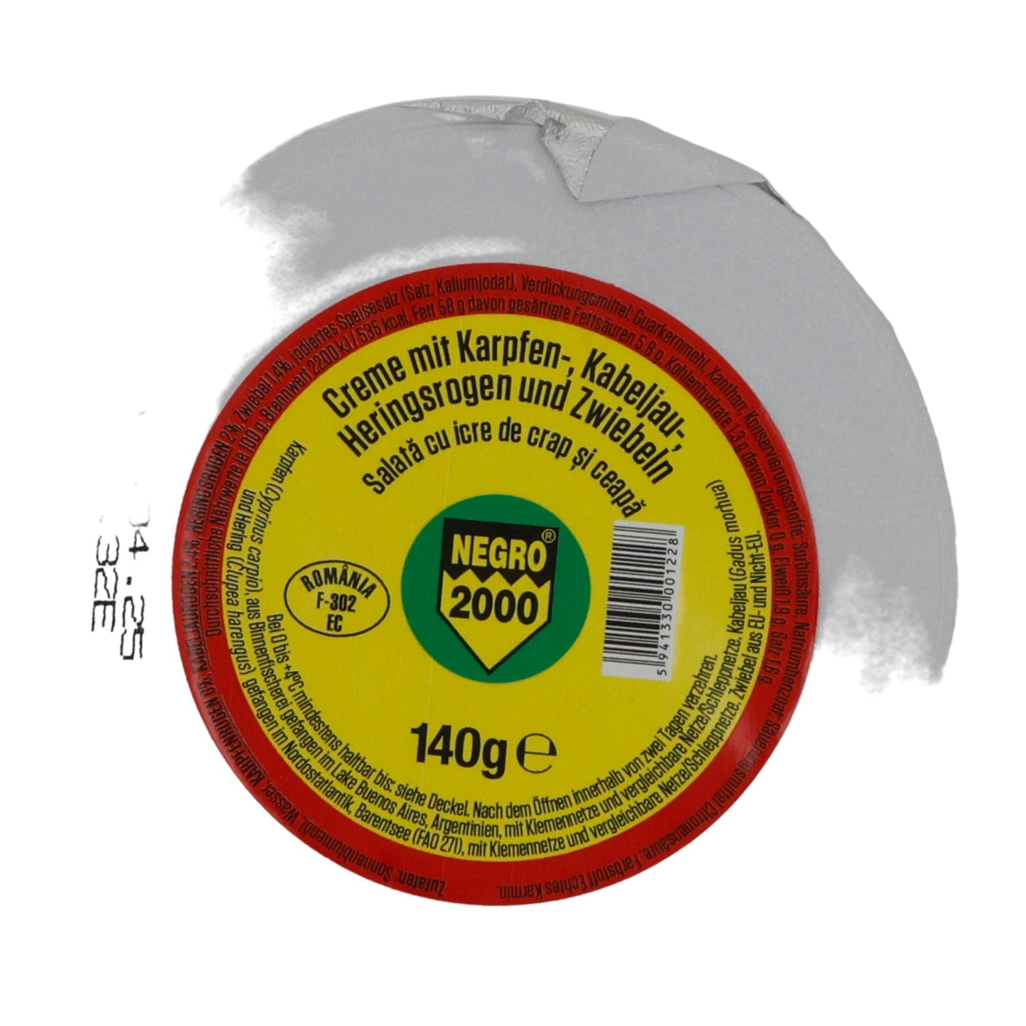 Karpfenrogen-Aufstrich Negro 2000 Salată cu Icre de Crap și Ceapă | Aufstrich | Mit Zwiebeln | 140 g NEGRO