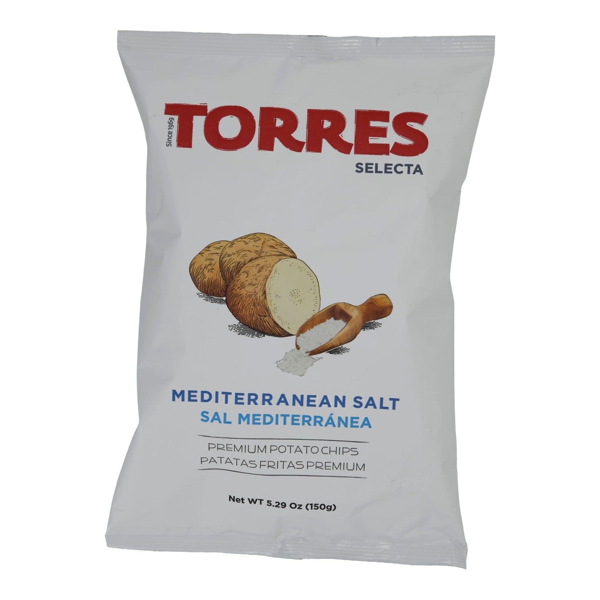 Kartoffelchips Torres | Mediterranes Salz | Premiumqualität, klassisch, vegan | 150 g - kurzes MHD 19.05.2025 Silca