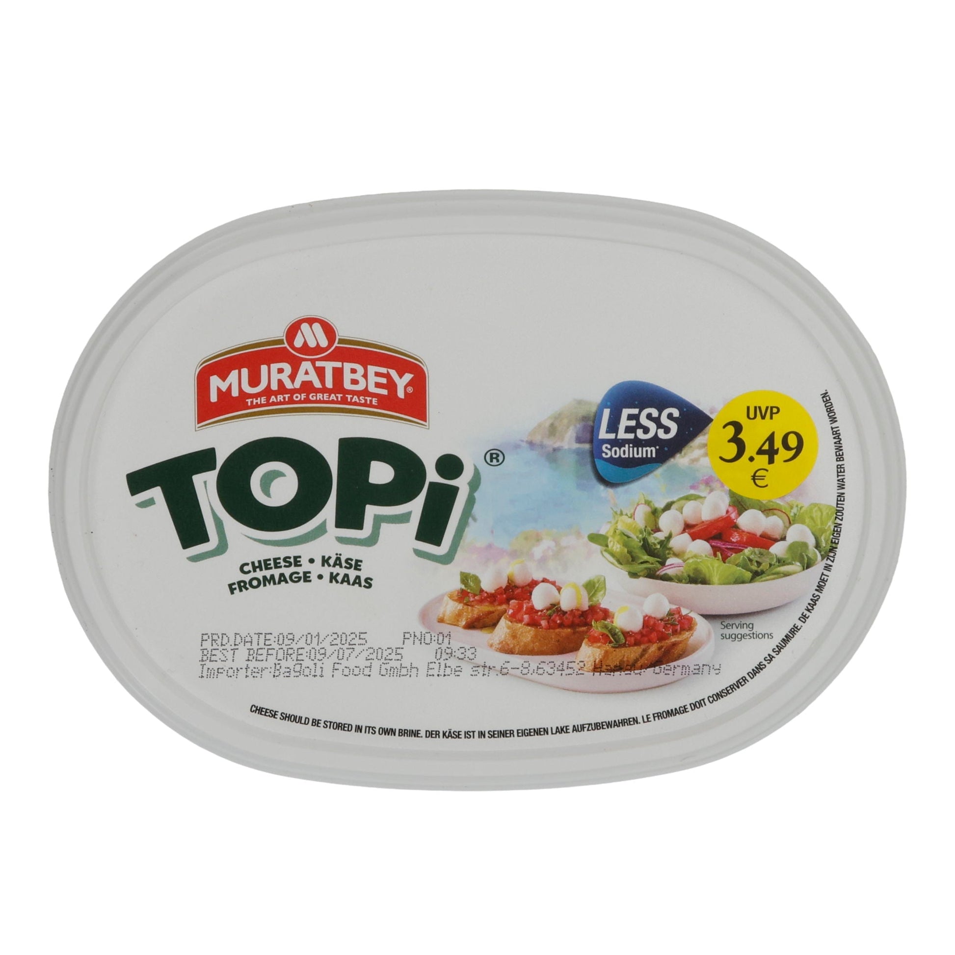 Käse Muratbey Topi Käse | Käse | Weniger Natrium für gesunden Genuss | 150 g MURATBEY