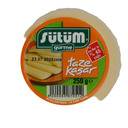Käse Sütüm Gurme Taze Kaşar | Käse | Türkischer Schnittkäse | 250 g