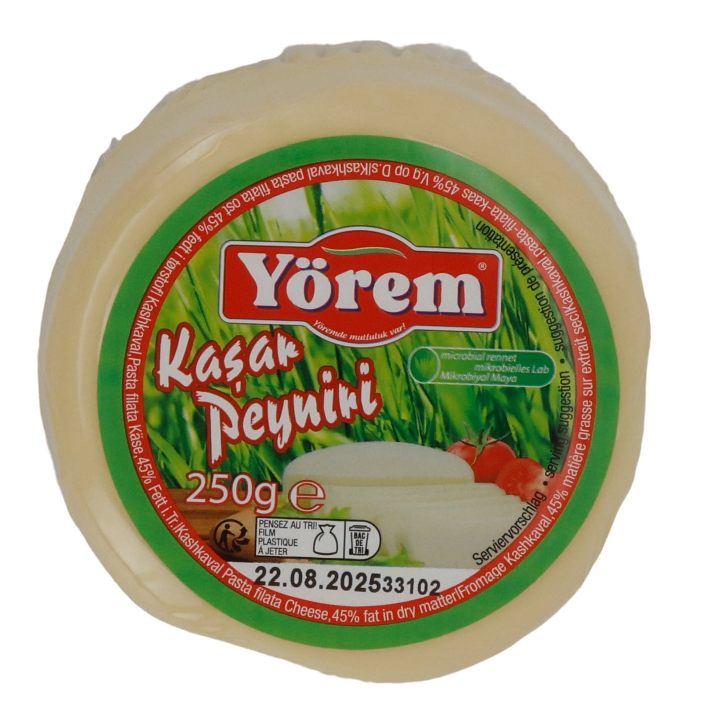Käse Yörem Kaşar Peyniri | Halbfester türkischer Käse | 45 % Fett i. Tr. | 250 g