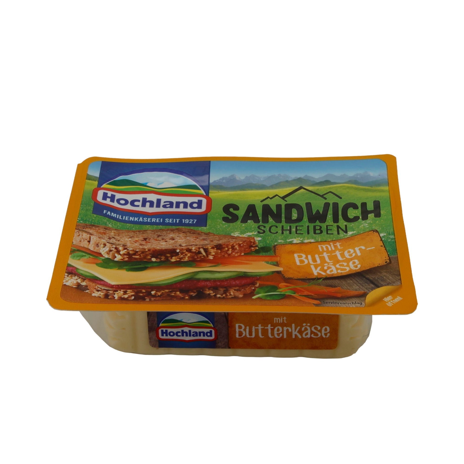 Käsescheiben Hochland Sandwich Scheiben mit Butterkäse | Cremig | Für Sandwiches und Snacks | 150 g HOCHLAND