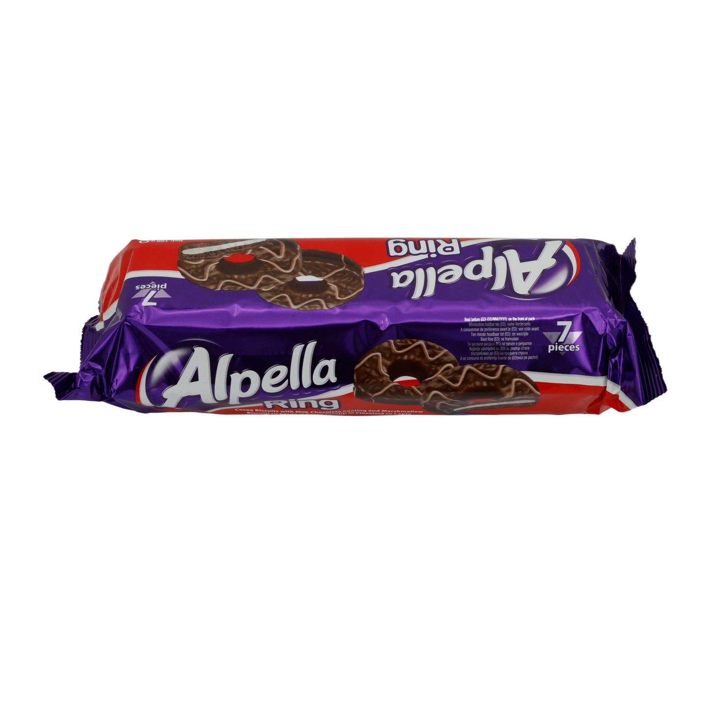 Alpella Ring – Cocoa Cookies with Milk Chocolate & Marshmallow – 7 pieces – 189g