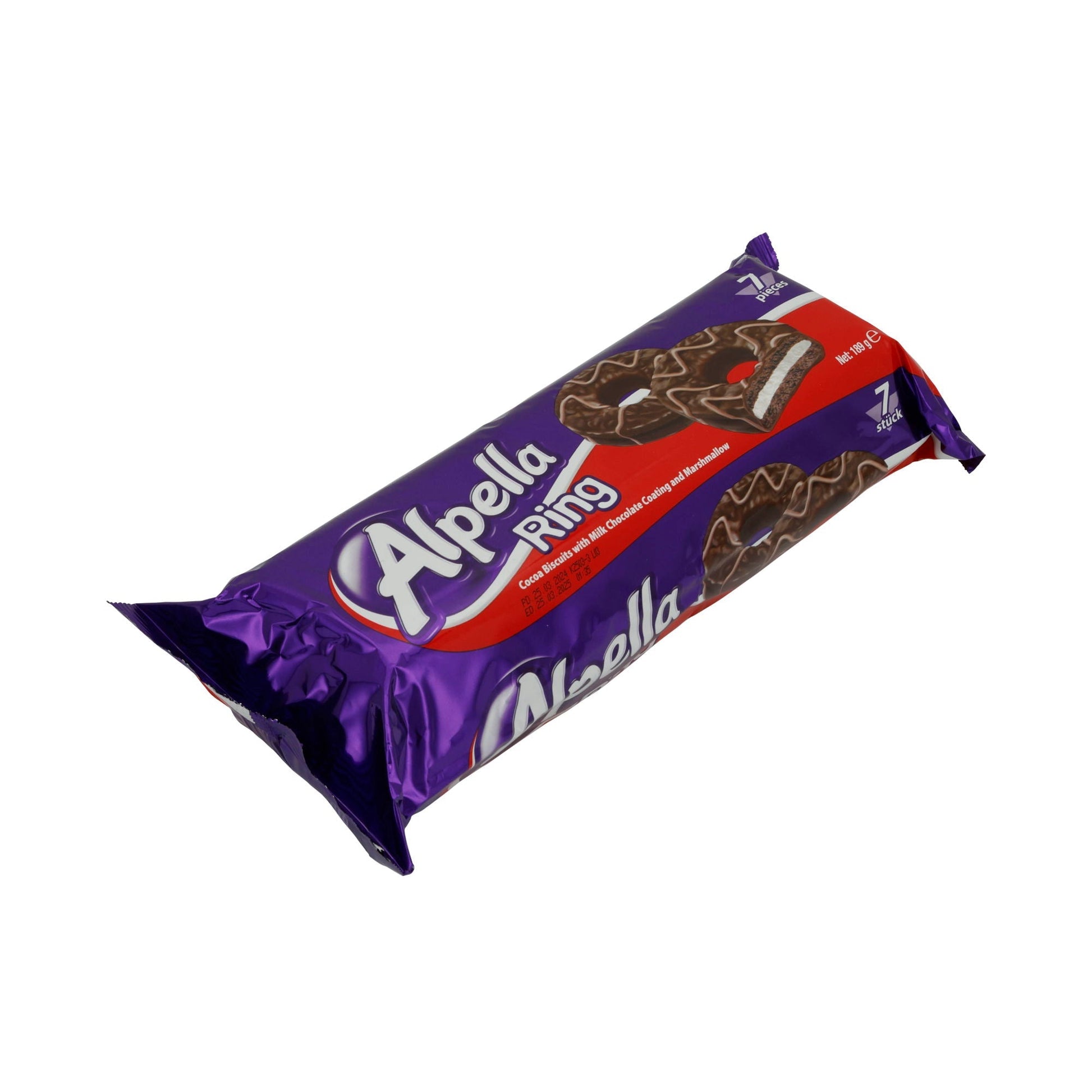 Kekse Alpella | Ring | Kakao & Milchschokolade mit Marshmallow | 7 Stück (189 g) Alpella Ring