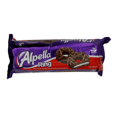 Alpella Ring – Cocoa Cookies with Milk Chocolate & Marshmallow – 7 pieces – 189g