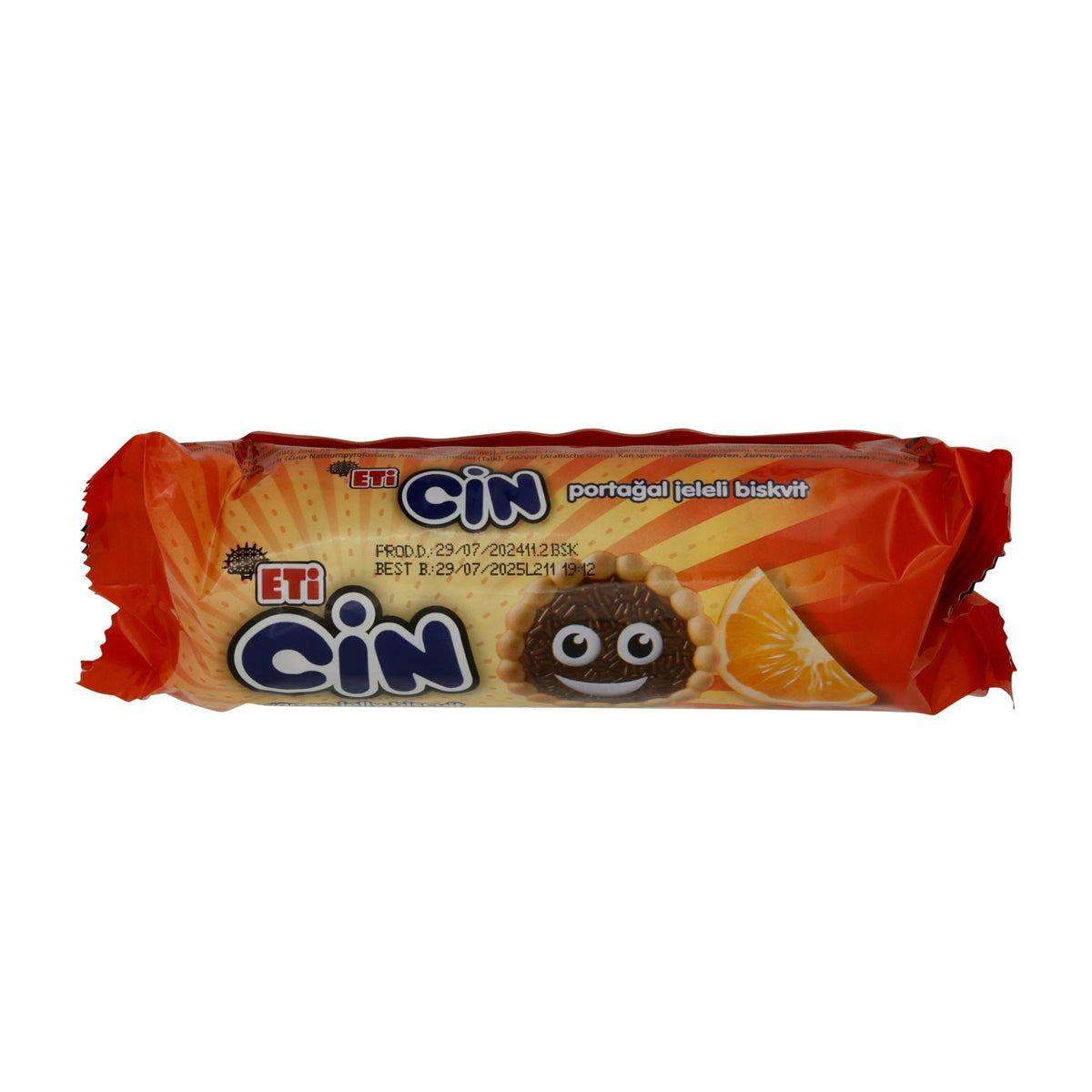 Kekse Eti Cin | Gebäck | Orangengelee und Schokoladenstreuseln | 96 g ETI
