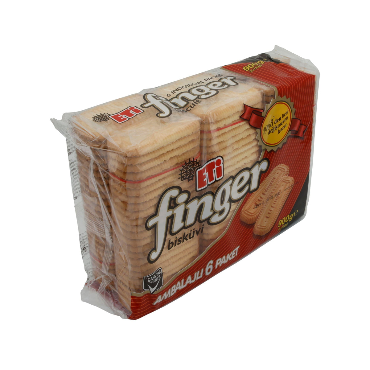 Kekse Eti Finger Bisküvi | Gebäck | Weizenmehlkekse im 6er Pack | 900 g