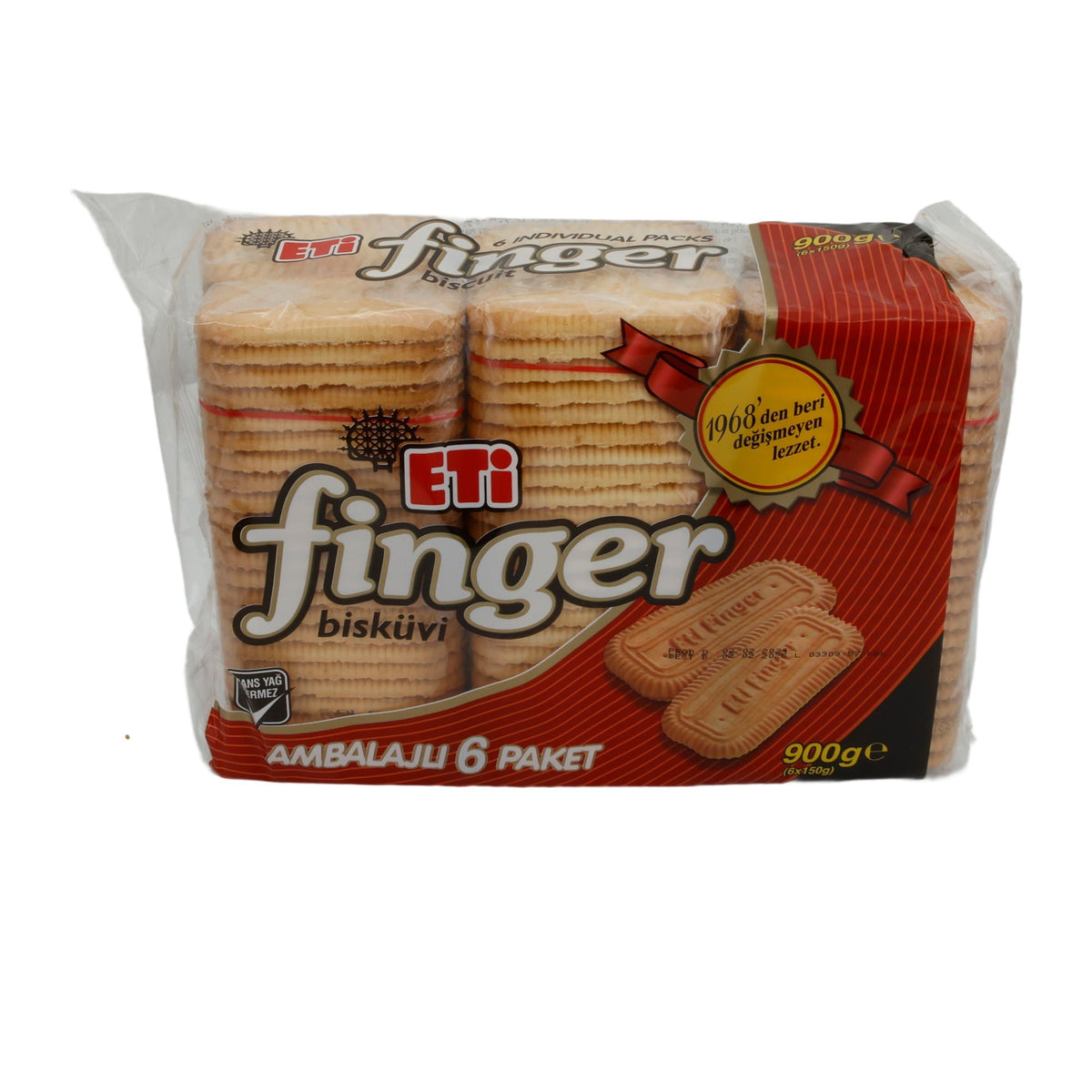Kekse Eti Finger Bisküvi | Gebäck | Weizenmehlkekse im 6er Pack | 900 g