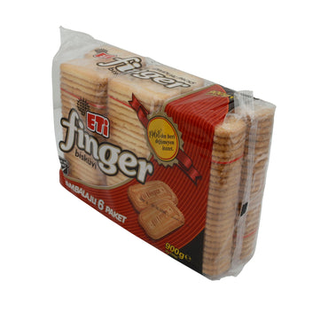Biscuits Eti Finger Bisküvi | Pâtisserie | Biscuits à la farine de blé en pack de 6 | 900 g