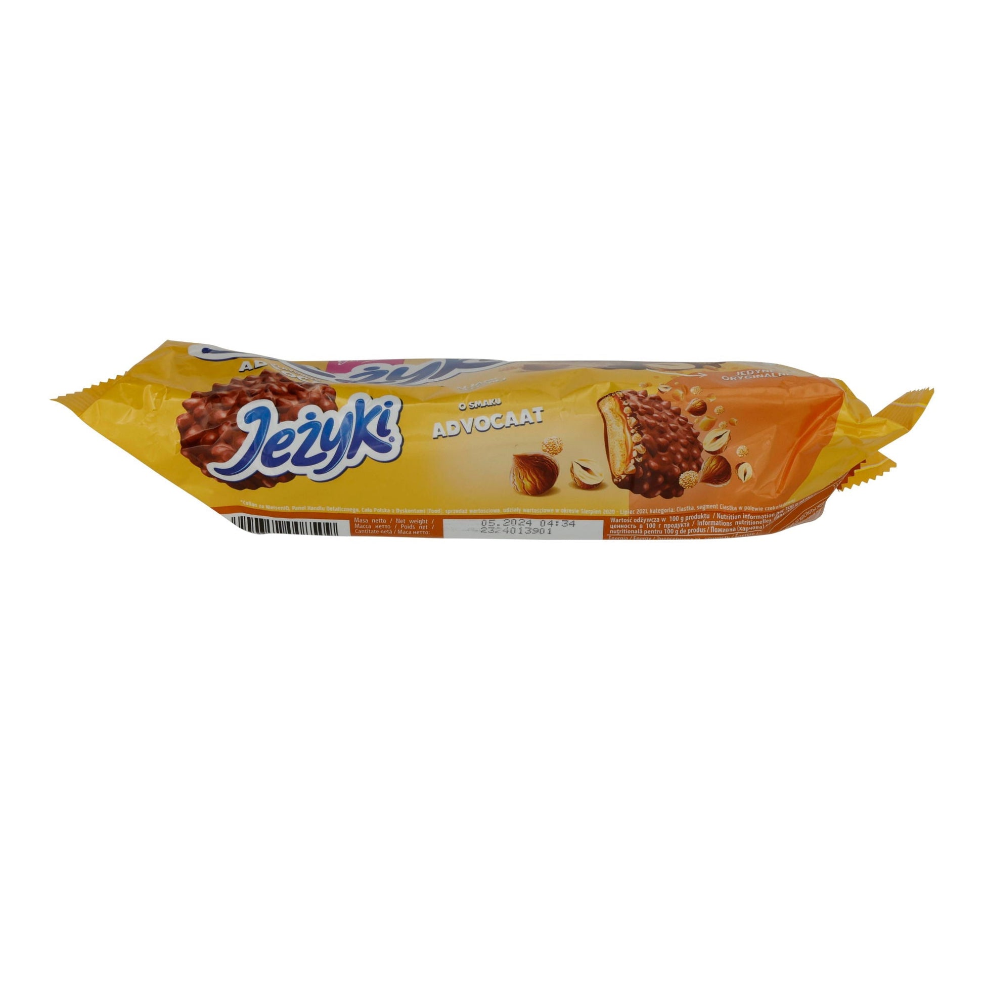Kekse Jeżyki | Advocat | Mit Karamell, Haselnüssen & Reis-Crisps in Schokolade | 140g GOPLANA