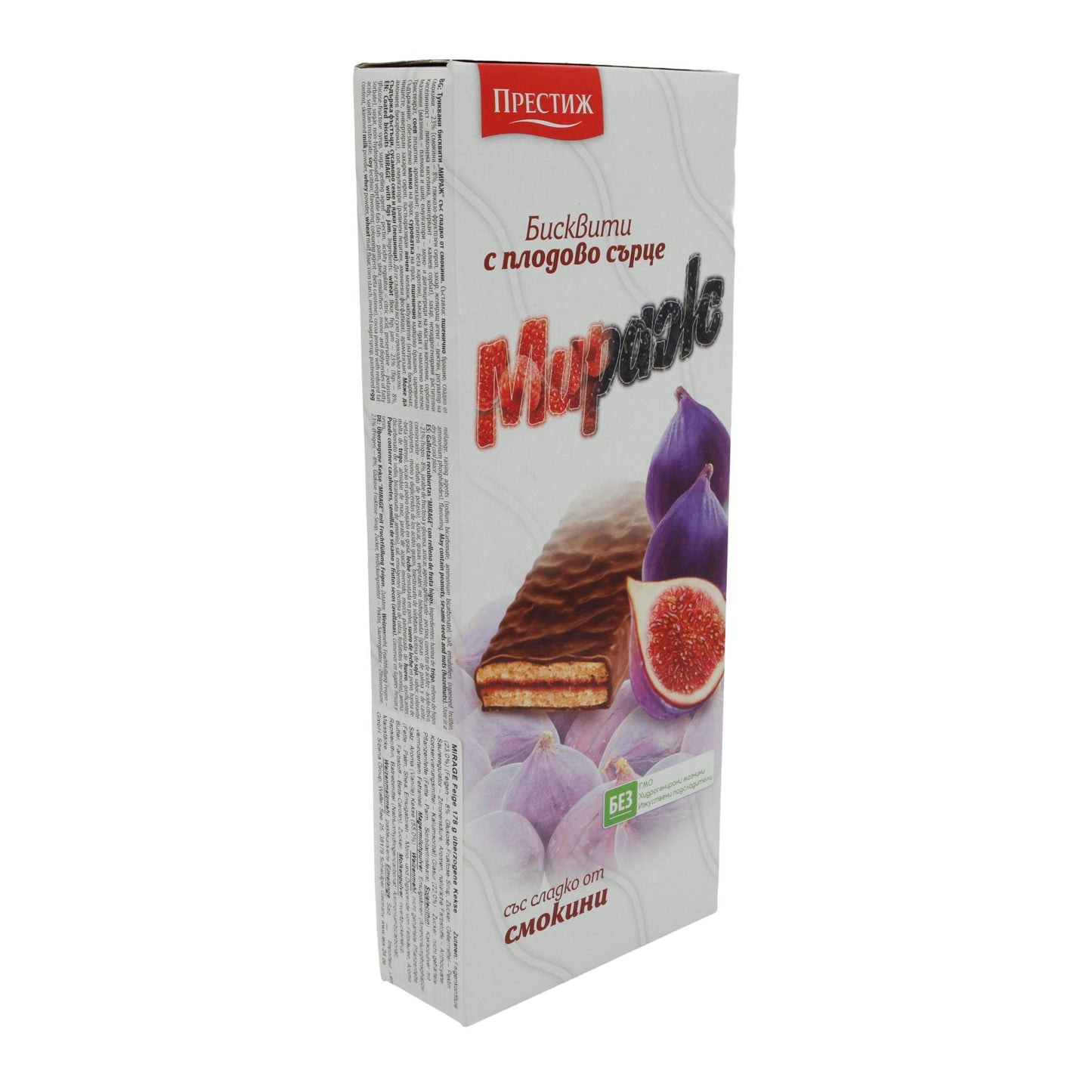 Kekse Prestige Mirabel Feigenkekse | Kekse | Knusprige Kekse mit Feigenfüllung und Schokoladenüberzug | 178 g PRESTIGE