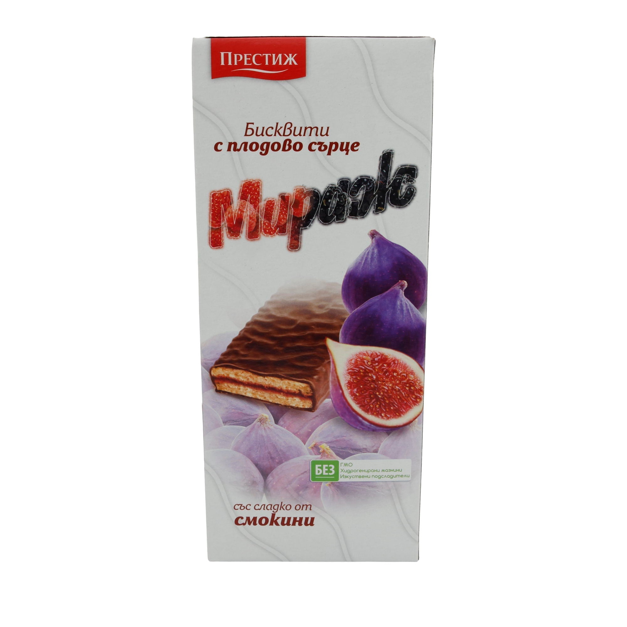 Kekse Prestige Mirabel Feigenkekse | Kekse | Knusprige Kekse mit Feigenfüllung und Schokoladenüberzug | 178 g PRESTIGE