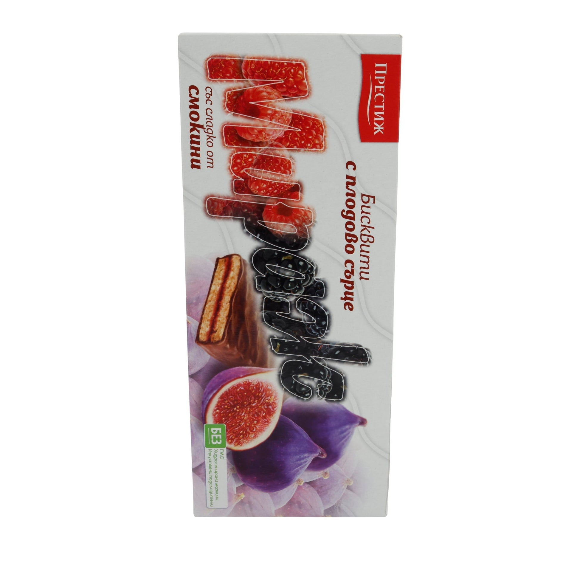 Kekse Prestige Mirabel Feigenkekse | Kekse | Knusprige Kekse mit Feigenfüllung und Schokoladenüberzug | 178 g PRESTIGE