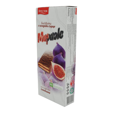 Kekse Prestige Mirabel Feigenkekse | Kekse | Knusprige Kekse mit Feigenfüllung und Schokoladenüberzug | 178 g PRESTIGE