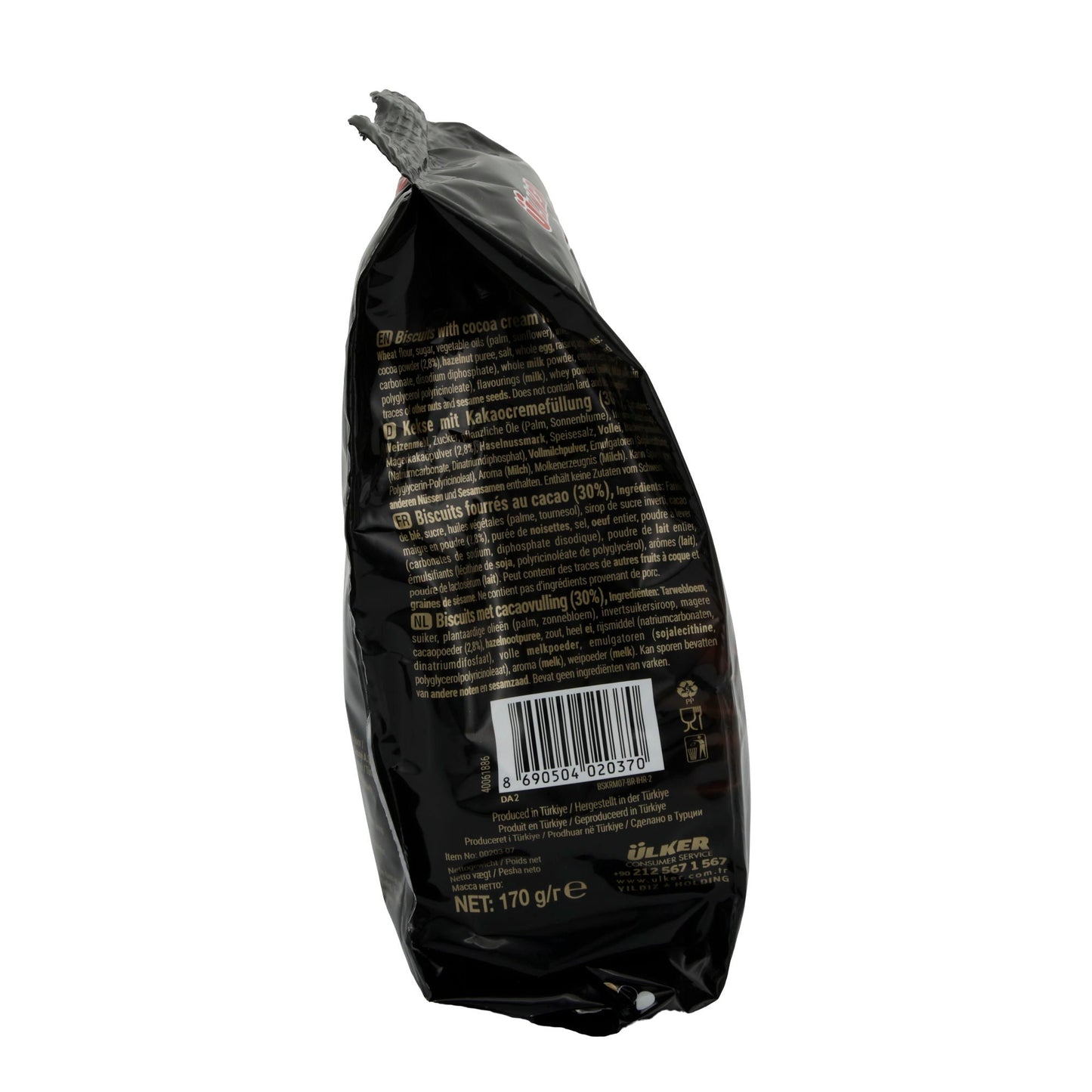 COOKIES WITH COCOA CREAM FILLING