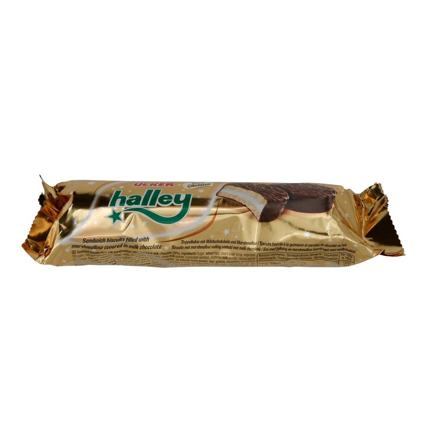 Kekse Ülker | Halley Mini | Mini Sandwichkekse mit Marshmallow und Schokolade | 77 g UELKER