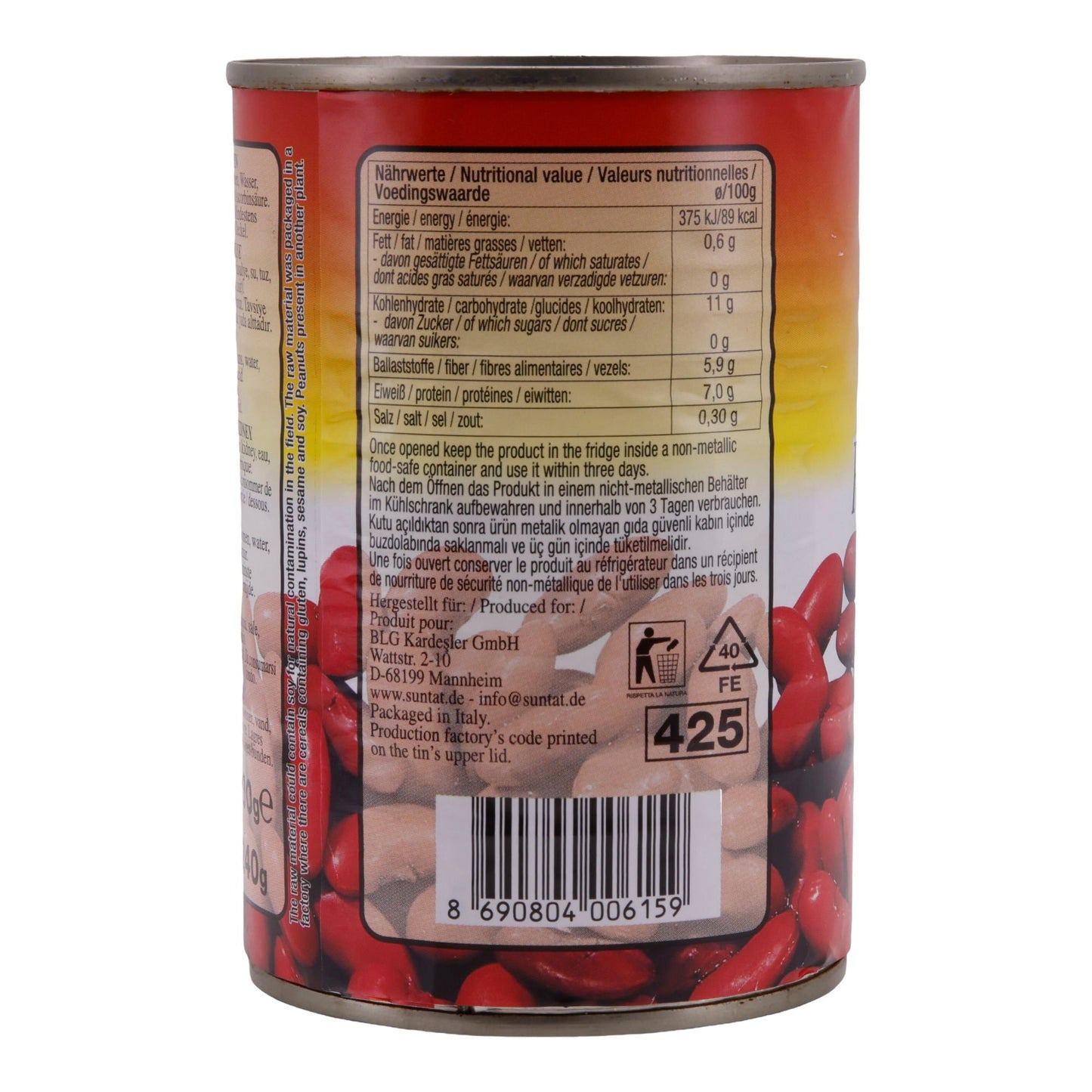 Kidneybohnen Suntat | Rote Kidneybohnen | Vielseitig | 400 g