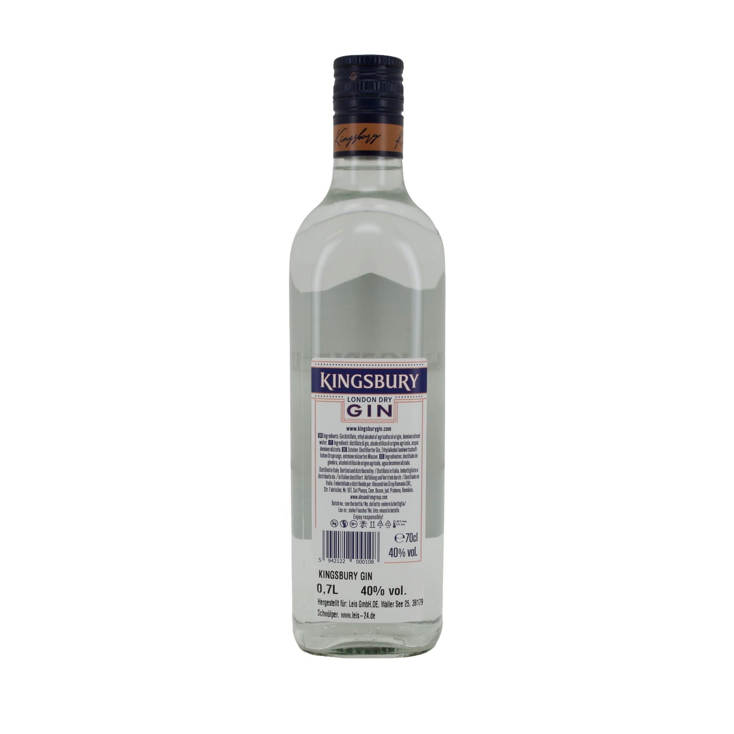 Kingsbury | London Dry Gin | 40 % vol | 0,7 l - Taste Your World