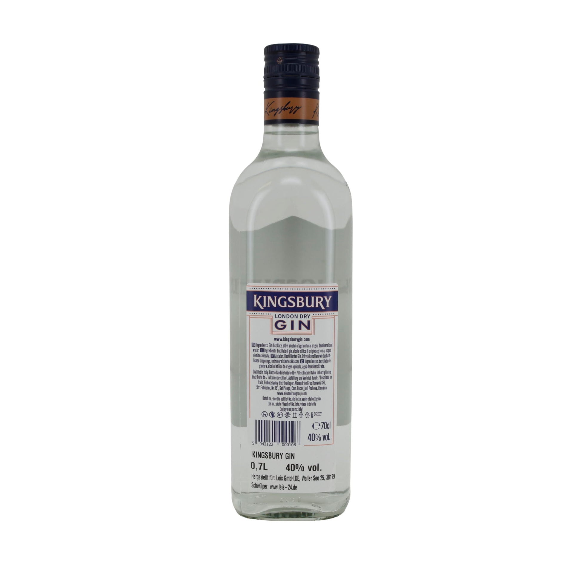 Kingsbury | London Dry Gin | 40 % vol | 0,7 l - Taste Your World