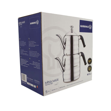 Korkmaz Mina Maxi Teekannen - Set – Edelstahl 18/10 – 5 - teilig - Taste Your World
