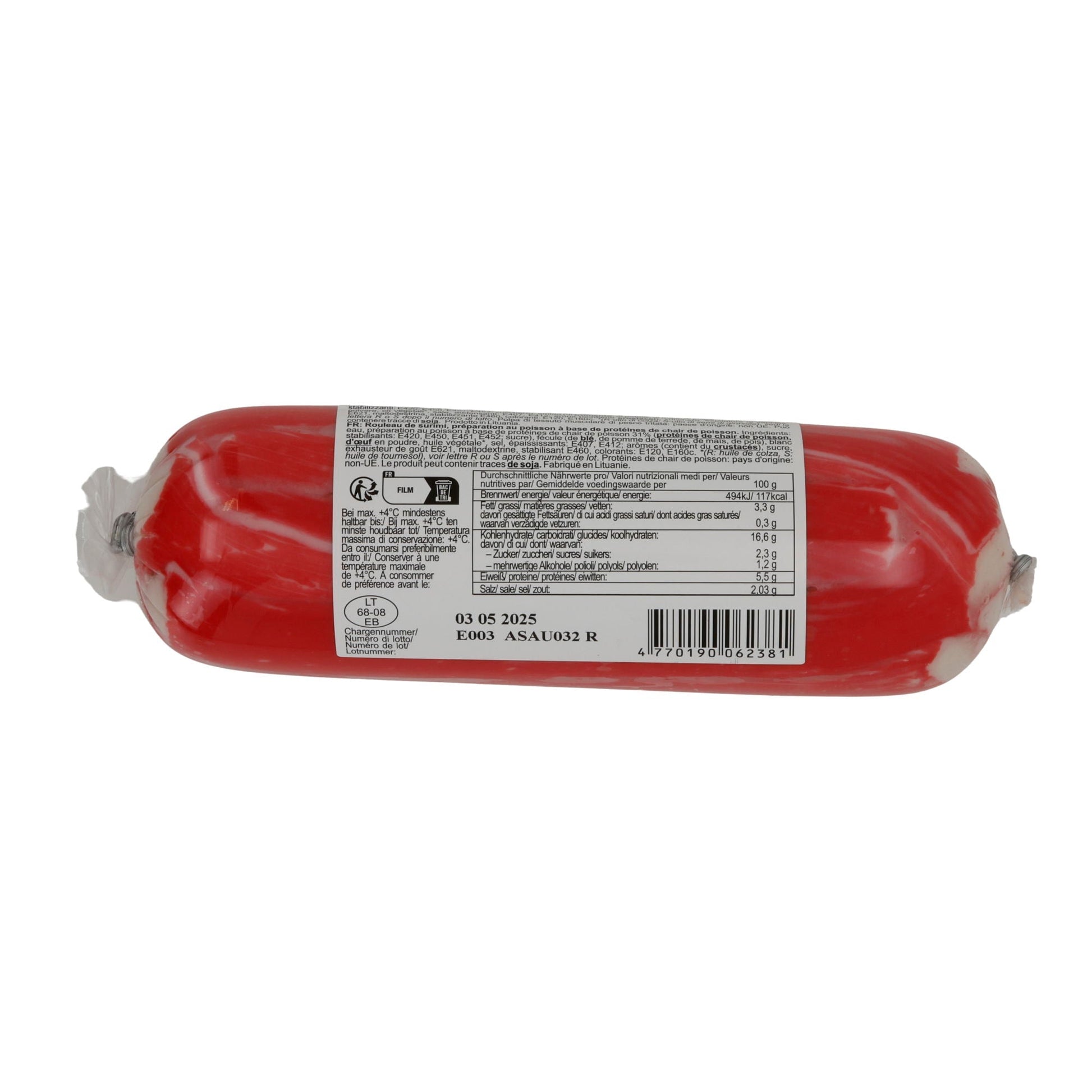 Krabbenwurst VICI Surimi-Krabbenwurst | Feine Fischzubereitung | Vielseitiger Genuss | 500 g VICI