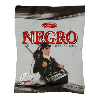 Caramelle alle erbe Pionir | Caramelle per la tosse Negro | Con mentolo | 100 g