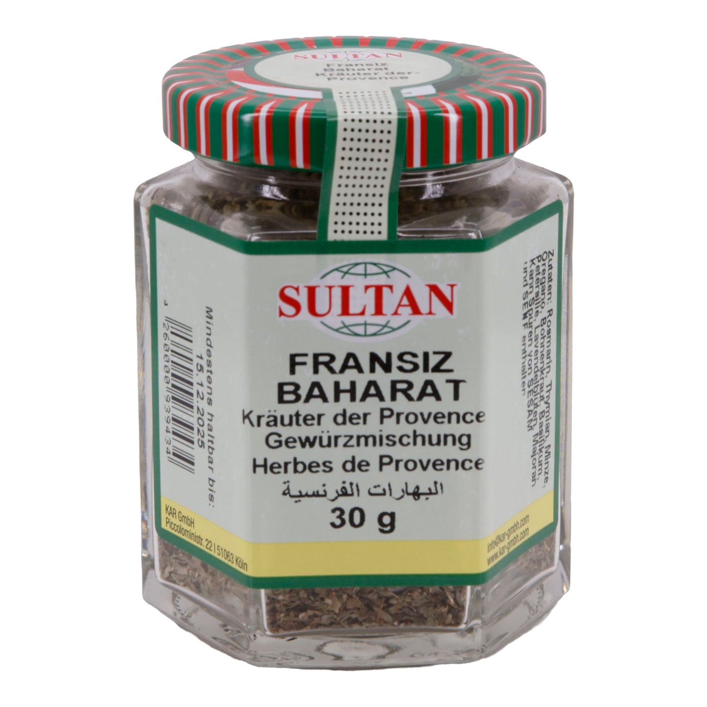 Sultan Herbs of Provence – Spice Mix, 30 g Glass 