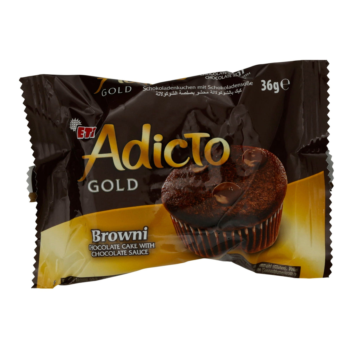 Kuchen Eti | Adicto Gold Mini Brownie Cakes | Schokoladenkuchen mit Füllung | 36g