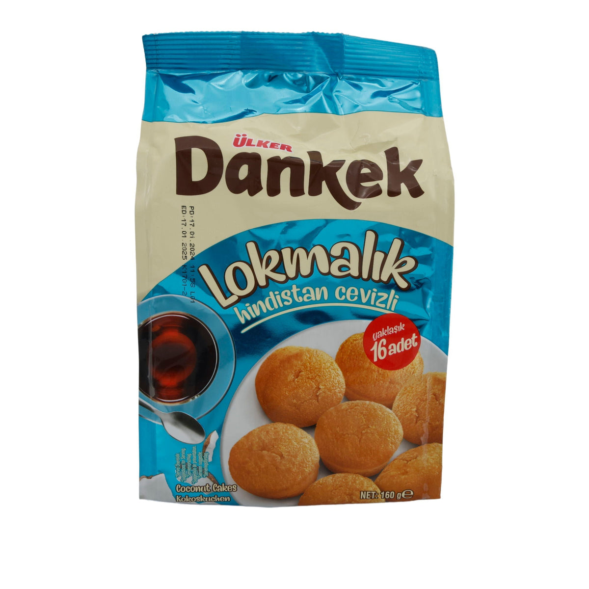 Kuchen Ülker | Dankek Lokmalık Kokos-Kuchen | 16 Stück | 160 g UELKER
