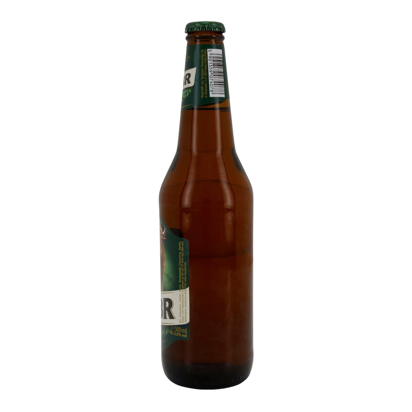 Lagerbier Żubr | Birra polacca | con motivo bisonte | bottiglia da 500 ml