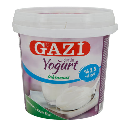 Laktosefreier Joghurt Gazi Naturjoghurt | Cremiger Joghurt mit 3,5 % Fett | 1 kg - Taste Your World
