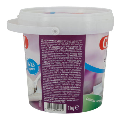 Laktosefreier Joghurt Gazi Naturjoghurt | Cremiger Joghurt mit 3,5 % Fett | 1 kg - Taste Your World