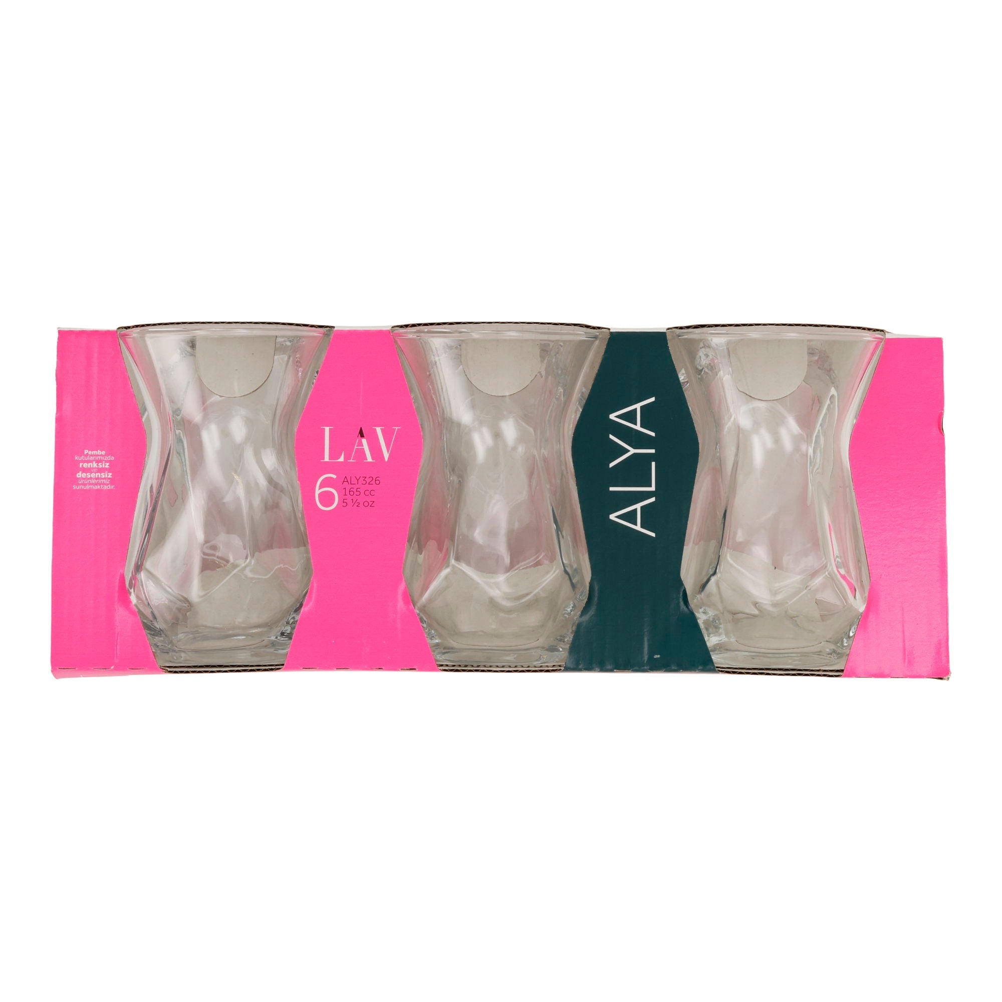 LAV ALYA Teegläser Set | 6 Stück | 165 ml | Modernes Design - Taste Your World