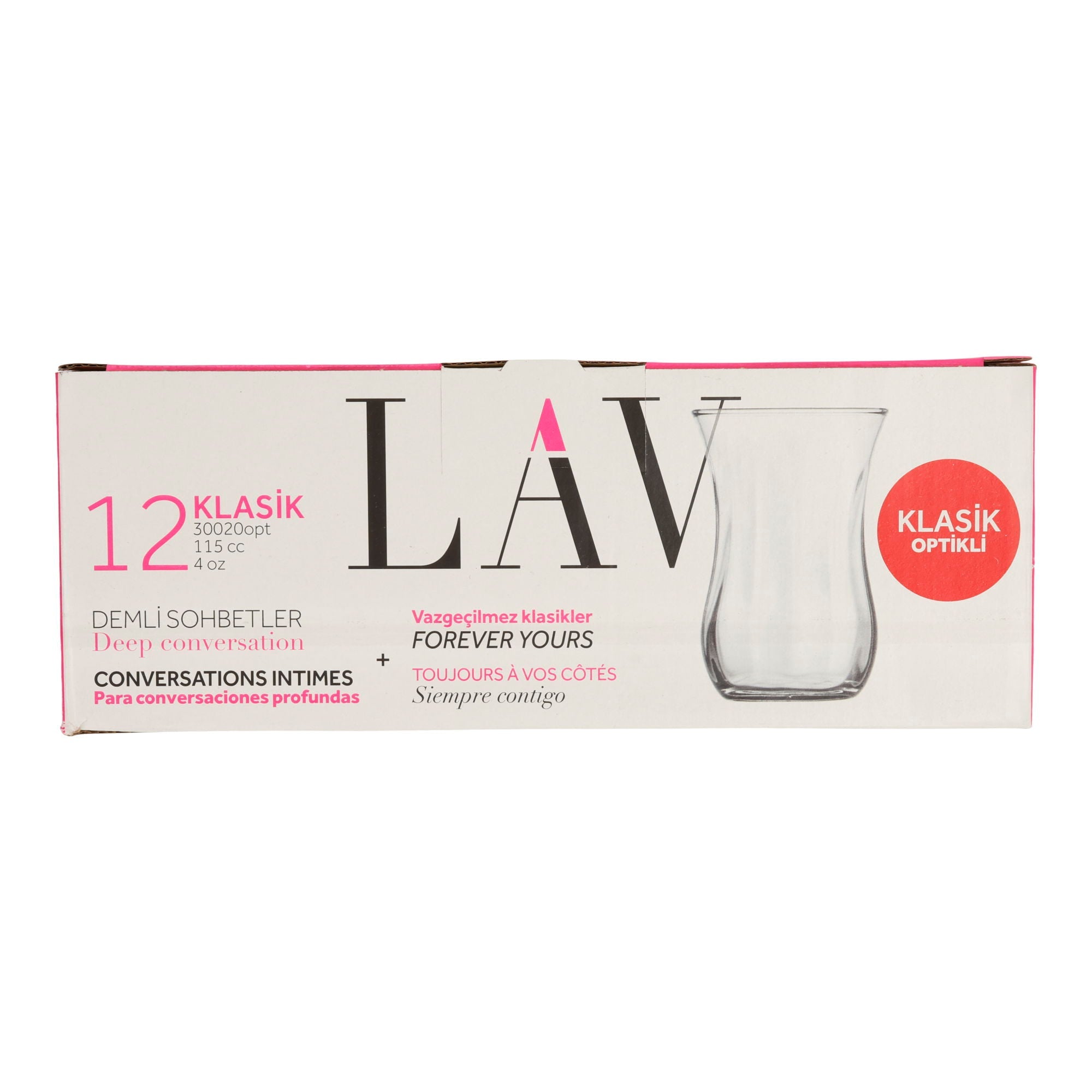 LAV Teeglas - Set Klassik | 12 Stück | 115 ml - Taste Your World