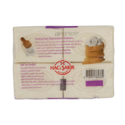 Lavender Soap Haci Şakir | traditional Turkish natural soap with lavender scent | 4-pack (4 x 150 g) | -