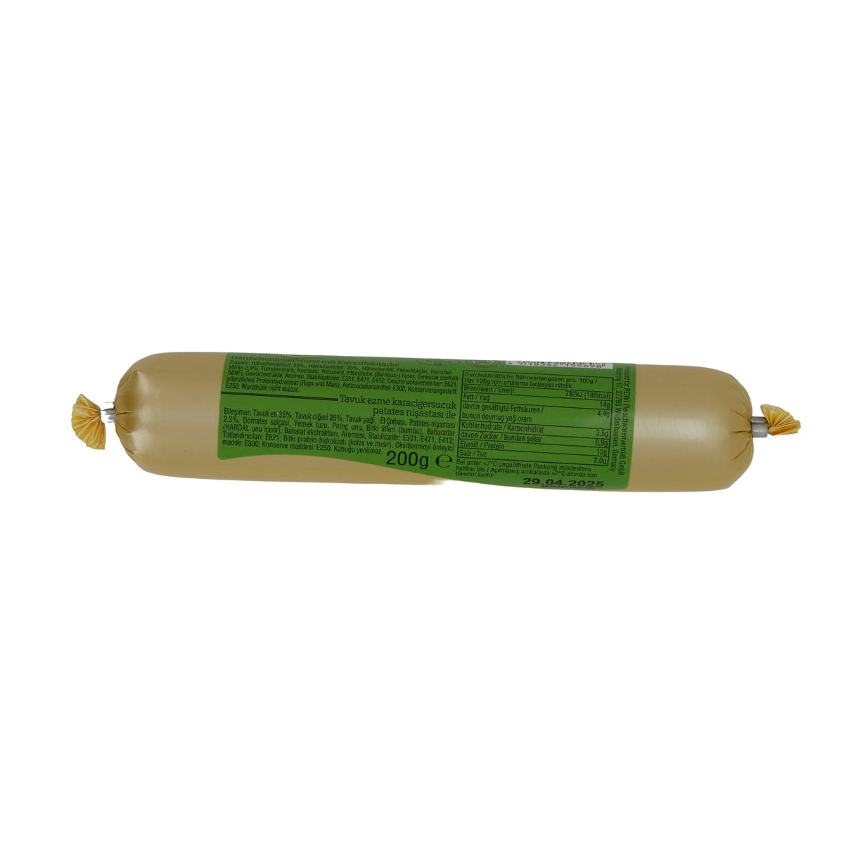 Leberwurst Aladin | Tavuk Ciger Ezmesi | Halal, Hähnchen mit Kartoffelstärke | 200g