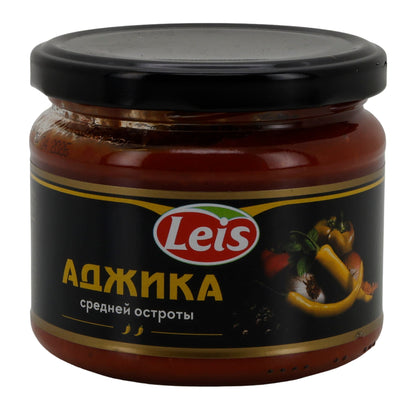 Leis Adjika | mittelscharfe Würzsauce | mit Paprika & Tomaten | 300 g LEIS