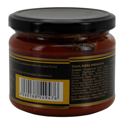 Leis Adjika | mittelscharfe Würzsauce | mit Paprika & Tomaten | 300 g LEIS