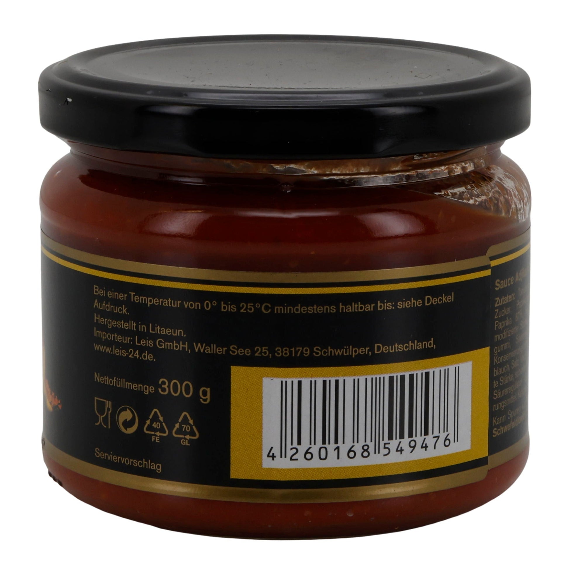 Leis Adjika | mittelscharfe Würzsauce | mit Paprika & Tomaten | 300 g LEIS