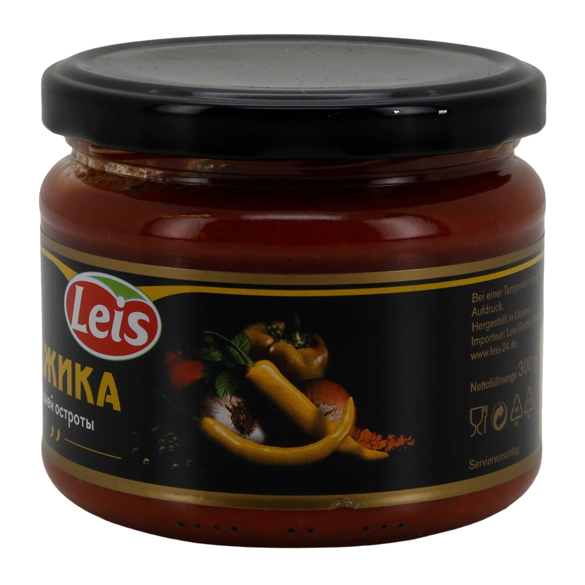 Leis Adjika | mittelscharfe Würzsauce | mit Paprika & Tomaten | 300 g LEIS