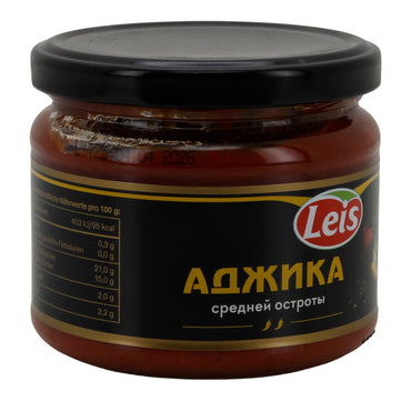 Leis Adjika | mittelscharfe Würzsauce | mit Paprika & Tomaten | 300 g - Taste Your World
