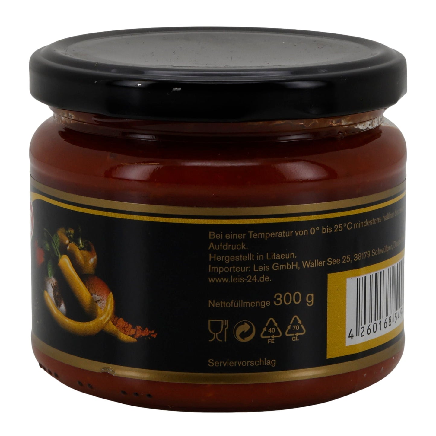 Leis Adjika | mittelscharfe Würzsauce | mit Paprika & Tomaten | 300 g LEIS